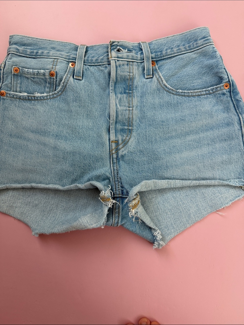 Levi's Light Blue Denim Cutoff Shorts